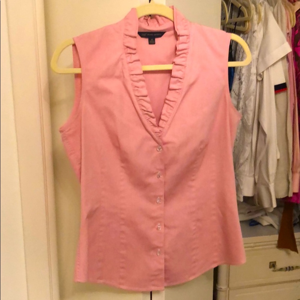 Brooks Brothers Non-Iron ruffle trim blouse